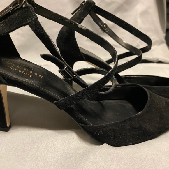 Cole Haan Suede Ankle Strap Pumps - Picture 3 of 9